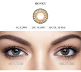 3 Tone Honey Coloured Contact Lens