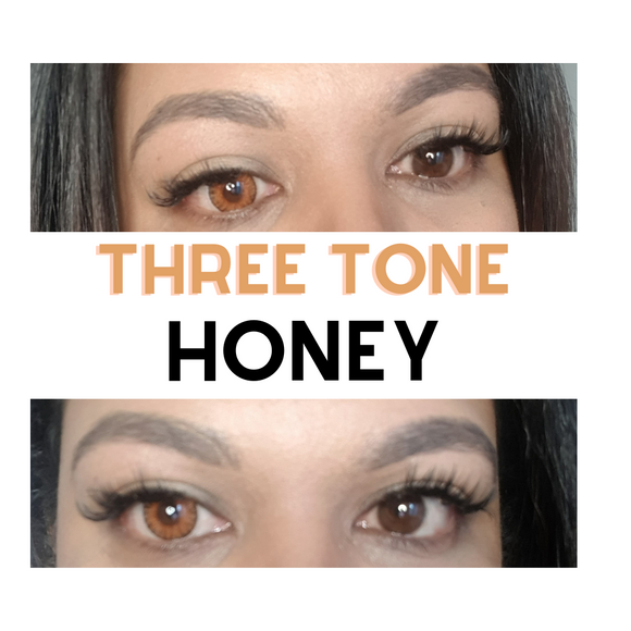 3 Tone Honey Coloured Contact Lens